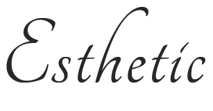 Elegant script 'Esthetic' font design